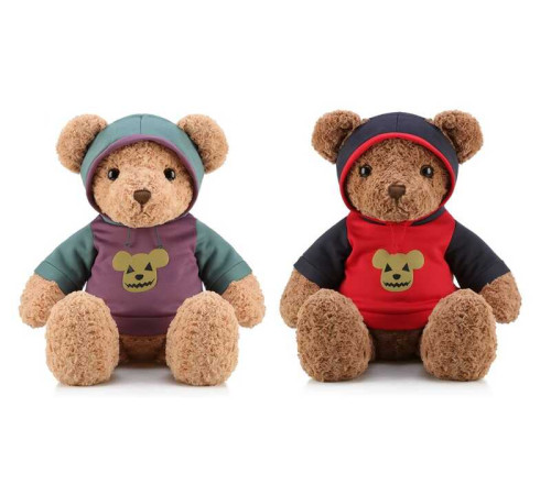 М`яка іграшка M 19263 (50) 2 види, “Ведмедик”, висота: 34 см, одяг знімається