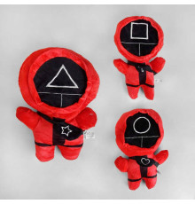 М'яка іграшка С 50232 (300) "Гра в кальмара", "Наглядач", ВИДАЄТЬСЯ МІКС ВИДІВ, 3 види, 30 см