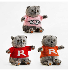 М`яка іграшка M 16177 (150) 3 види, кіт у светрі, висота 31 см, ВИДАЄТЬСЯ ТІЛЬКИ МІКС ВИДІВ