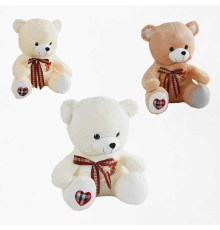 М`яка іграшка M 17380 (30) 3 кольори, “Ведмідь”, висота у сидячому положенні 50 см, у пакеті, ВИДАЄТЬСЯ ТІЛЬКИ МІКС ВИДІВ