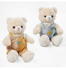 М`яка іграшка M 18063 (225) 2 види, “Ведмедик”, висота 30см, знімний одяг, пластикові очі