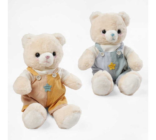 М`яка іграшка M 18063 (225) 2 види, “Ведмедик”, висота 30см, знімний одяг, пластикові очі