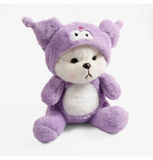 М’яка іграшка M 17942 (80) “Ведмедик”, висота 33см, сидяча, пластикові очі, знімний капюшон