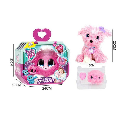 М`яка іграшка 5026 /27/28 (60/2) тваринка дзеркало, щітка для розчісування, в коробці