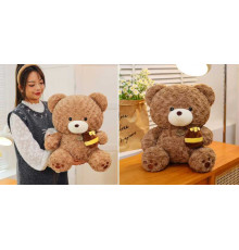 М`яка іграшка M 18753 (45) “Ведмедик”, розмір -29х26х37 см, бочка з медом, застібка - блисавка