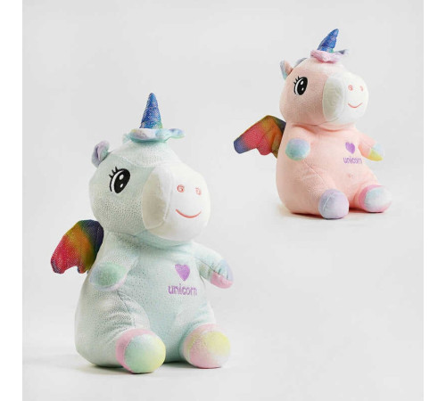 М'яка іграшка M 14675 (60) 2 кольори, "Єдиноріг", висота 36 см, у пакеті