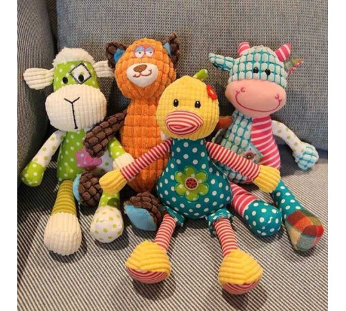 М`яка іграшка M 16308 (200) 4 види, тваринка, техніка печворк, висота 31 см, ВИДАЄТЬСЯ ТІЛЬКИ МІКС ВИДІВ