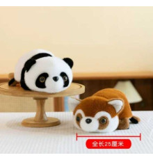 М`яка іграшка M 18467 (300) 2в1, "Панди", двостороння, вивернушка, довжина 21 см, пластикові очі