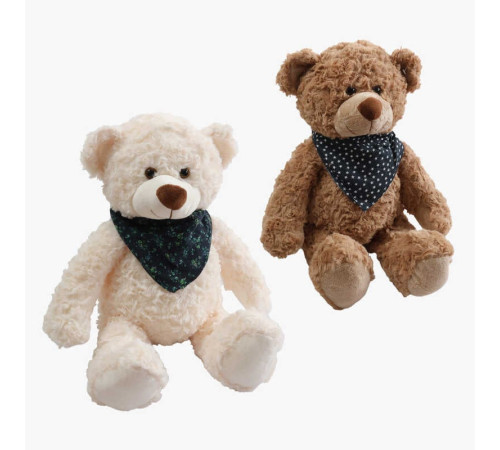 М`яка іграшка M 18495 (80) 2 види, "Ведмедик", висота 39 см, пластикові очі, знімна хустинка