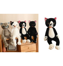 М`яка іграшка M 19509 (100) “Кіт”, висота - 62 см, кульки для балансу, скляні очі, нашийник, ВИДАЄТЬСЯ ТІЛЬКИ МІКС ВИДІВ