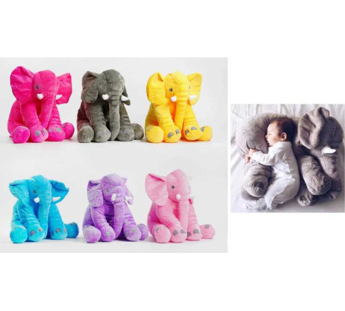 М'яка іграшка M 47430 (36) ВИДАЄТЬСЯ ТІЛЬКИ МІКС ВИДІВ, 6 кольорів, слоник, 48 см