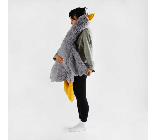 гр М`яка іграшка "Гусак-обіймак" 39680 (20) розмір 1,3м, колір сірий, наповнювач холофайбер