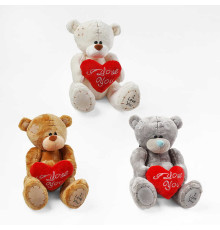 М`яка іграшка M 17963 (100) 3 види, “Ведмедик”, висота 28 см, синтепоновий наповнювач, ВИДАЄТЬСЯ МІКС ВИДІВ