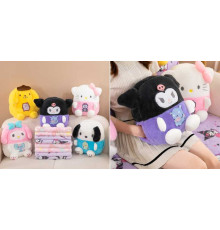 М`яка іграшка M 18373 (50) розмір: 30х22х33 см, герой, муфта, плед, ВИДАЄТЬСЯ ТІЛЬКИ МІКС ВИДІВ