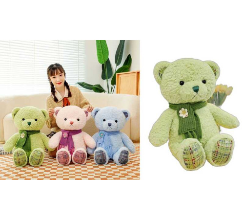 М`яка іграшка M 18484 (80) 3 кольори, “Ведмедик”, висота: 33 см, ВИДАЄТЬСЯ МІКС