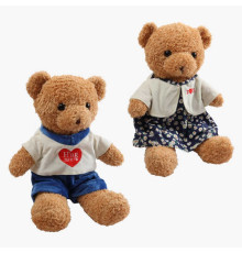 М`яка іграшка M 18524 (100) 2 види, “Ведмедик”, розмір - 30х15х44 см, знімний одяг