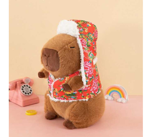 М`яка іграшка M 18194 (75) “Капібара”, висота - 35 см, шапка-вушанка