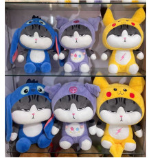 М`яка іграшка M 18798 (90) "Котик", висота 37 см, сидяча, кумедний вираз обличчя, ВИДАЄТЬСЯ ТІЛЬКИ МІКС ВИДІВ