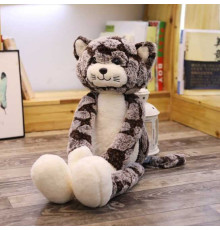 М`яка іграшка M 18803 (90) "Котик", сидяча, загальна довжина 62 см, висота в сидячому положенні 34 см, пластикові очі