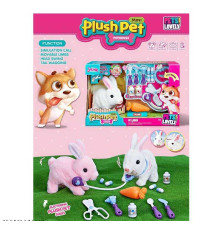 Улюбленець MC 1033 (18) "Кролик", ходить, характерні звуки, рухає вушками й мордочкою, морквина, пігулки, медичні інструменти, в коробці