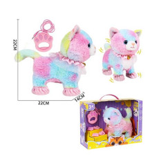 Улюбленець 933-133 E (12/2) “Кіт”, ходить, звуки, аксесуари, на повідці, рухає хвостиком, сенсорні ділянки, реагує на плескіт у долоні, на батарейках, в коробці