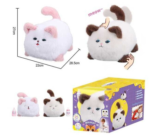 Інтерактивна тваринка 933-103 E (12) 2 види, “Котик”, звуки, кліпає очима, рухає хвостом, запис голосу, в коробці, ВИДАЄТЬСЯ МІКС