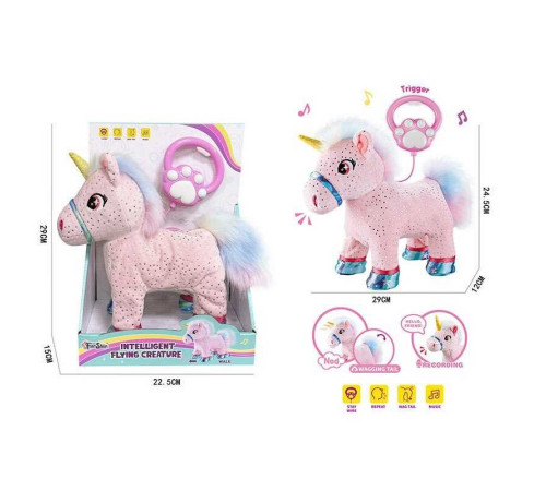 Улюбленець T 881 (24) “Єдиноріг”, на повідці, повторюшка, ходить, звуки, музика, в коробці