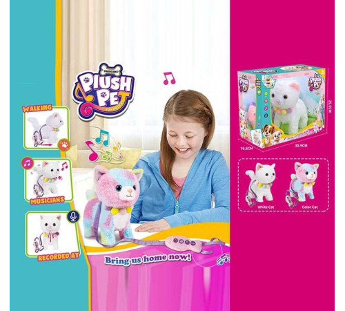 Інтерактивна іграшка 933-198 E (12) 2 види, "Кошеня", ходить, звуки, запис голосу, пісні англ. мовою, сенсорний датчик, в коробці