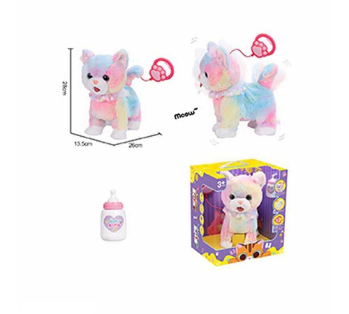 Улюбленець 933-153 E (12/2) “Кіт”, ходить, облизує, пісні англ. мовою, сенсорні ділянки, запис та відтворення голосу, аксесуари, на повідці, в коробці