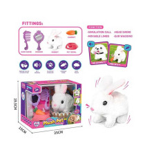 Улюбленець LK 003 A (36/2) кролик стрибає, рухає вухами та носом, відтворює характерний звук, аксесуари, в коробці