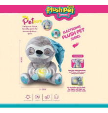 Інтерактивна іграшка MC 1109 (18) “Лінивець”, висота 30 см, підсвічування, сплюшка, мелодія, дихає, на батарейках, для сну, в пакеті