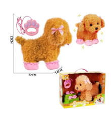 Улюбленець 933-123 E (12/2) “Песик”, ходить, звуки, аксесуари, на повідці, рухає хвостиком, сенсорні ділянки, реагує на плескіт у долоні, на батарейках, в коробці