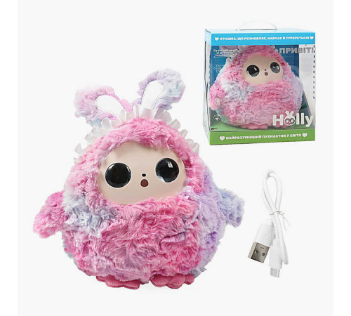Іграшка зі штучним інтелектом Holly H-31456 (12) ОЗВУЧУВАННЯ УКР. МОВОЮ, 50+ мов, голосове спілкування, ігри, новини, казки, LED oчі, WiFi, в коробці