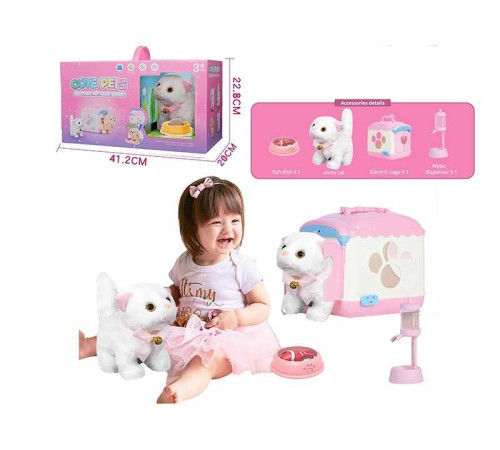 Улюбленець 933-71 E (12) “Кошеня”, ходить, нявкає, виляє хвостом, переноска, поїлка, миска, в коробці