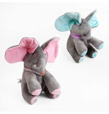 Інтерактивна іграшка C 62959 (50) ВИДАЄТЬСЯ МІКС, 2 види, ОЗВУЧУВАННЯ АНГЛІЙСЬКОЮ, пісня, висота 27 см, рухливі вушка, у пакеті