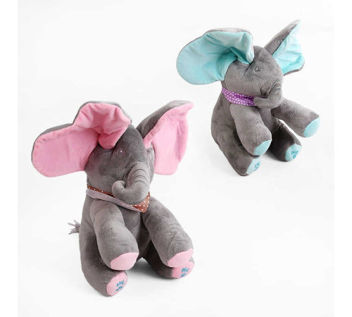 Інтерактивна іграшка C 62959 (50) ВИДАЄТЬСЯ МІКС, 2 види, ОЗВУЧУВАННЯ АНГЛІЙСЬКОЮ, пісня, висота 27 см, рухливі вушка, у пакеті