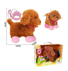 Улюбленець 933-126 E (12/2) “Песик”, ходить, звуки, аксесуари, на повідці, рухає хвостиком, сенсорні ділянки, реагує на плескіт у долоні, на батарейках, в коробці