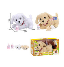 Інтерактивна іграшка 933-140 E (12) 2 кольори, “Собачка”, запис та відтворення звуків, сенсорні та магнітні датчики, двоє цуценят, пляшечка, пісні англ. мовою, окастик, в коробці