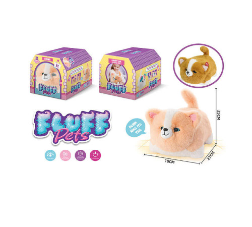 Інтерактивна тваринка BL 334 (40) "Песик", звуки, кліпає очима, рухає хвостом, запис та відтворення звуків, музика, сенсорні датчики, в коробці