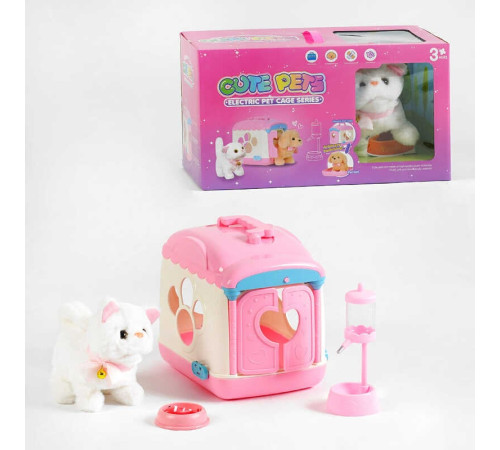 Улюбленець 933-71 E (12) “Кошеня”, ходить, нявкає, виляє хвостом, переноска, поїлка, миска, в коробці