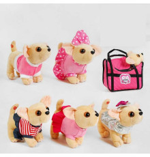Собачка в сумці С 50085 (100) "Чихуахуа", 5 видів, гавкає, в пакеті, ВИДАЄТЬСЯ ТІЛЬКИ МІКС ВИДІВ