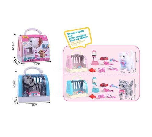 Улюбленець 810-105 (72/2) 2 види, звуки, ходить, аксесуари, переноска