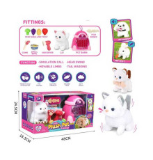 Улюбленець LK 004 C (8) кошеня ходить, рухає головою та хвостом, відтворює звук, переноска, аксесуари, в коробці