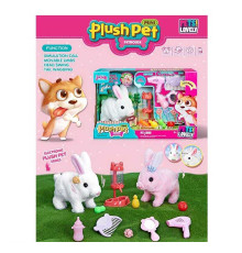 Улюбленець MC 1029 (18) "Кролик", ходить, характерні звуки, рухає вушками й мордочкою, поїлка, гребінець, фен, пляшечка, в коробці