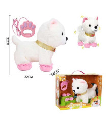 Улюбленець 933-127 E (12/2) “Песик”, ходить, звуки, аксесуари, на повідці, рухає хвостиком, сенсорні ділянки, реагує на плескіт у долоні, на батарейках, в коробці