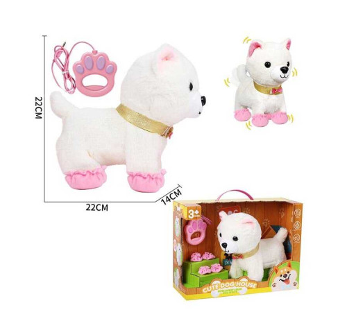 Улюбленець 933-127 E (12/2) “Песик”, ходить, звуки, аксесуари, на повідці, рухає хвостиком, сенсорні ділянки, реагує на плескіт у долоні, на батарейках, в коробці