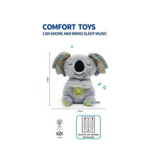 Інтерактивна іграшка 853-4 (48) “Коала”, висота: 29 см, нічник, підсвічується, музика, дихає, на батарейках, для сну, у пакеті