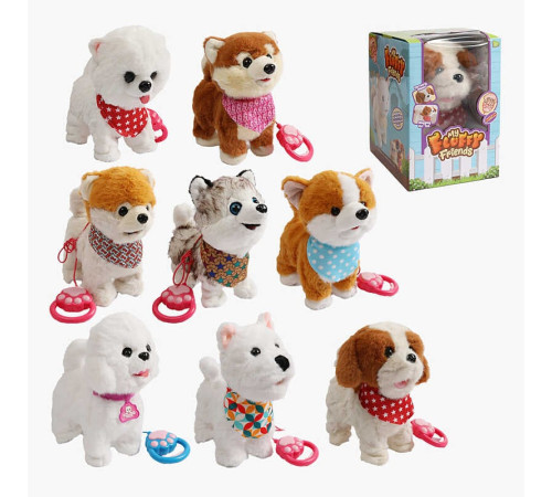 Улюбленець F 43666 (48) "Собачка", на повідці, звук, ходить, облизує, музика, запис та відтворення голосу, сенсорний датчик, в коробці, ВИДАЄТЬСЯ ТІЛЬКИ МІКС ВИДІВ