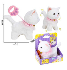 Улюбленець 933-130 E (24/2) “Кошеня”, ходить, нявкає, рухає хвостиком, на батарейках, повідець-пульт керування, в коробці