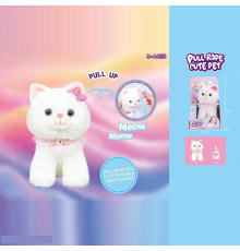 Інтерактивна іграшка 933-171 E (24/2) "Кошеня", звук, сенсорний датчик, заводний механізм для бантика, пляшечка, в коробці